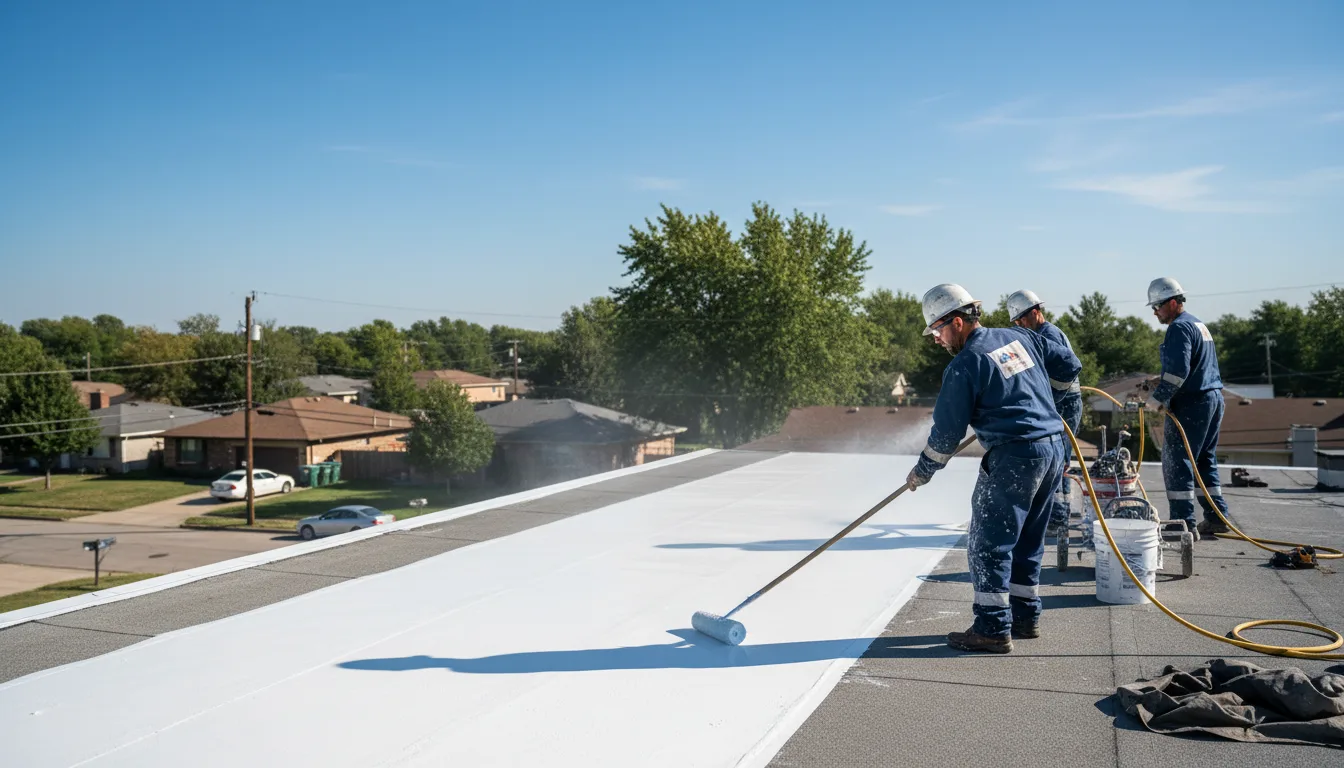 Commercial roof coating in Waldron, MO near me
